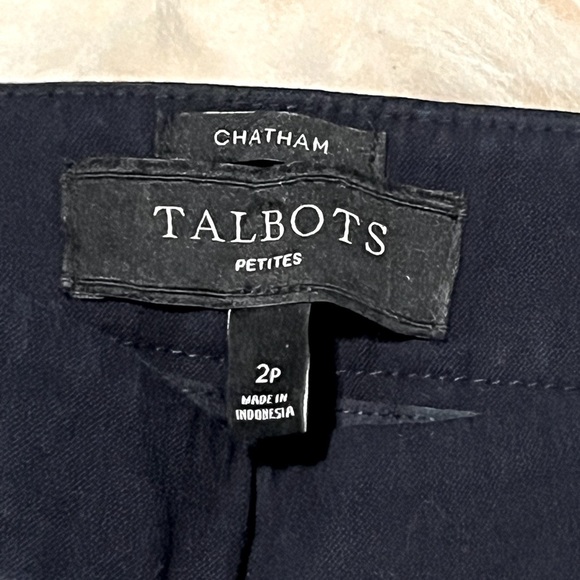 Talbots Chatham Dark Black High Rise Side Zip Ankle Pants - Picture 3 of 3